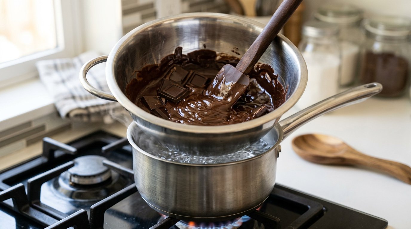 Miska ze stali nierdzewnej do topienia czekolady w kąpieli wodnej