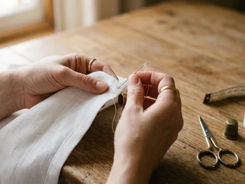 ¿Cómo hacer un dobladillo a mano?