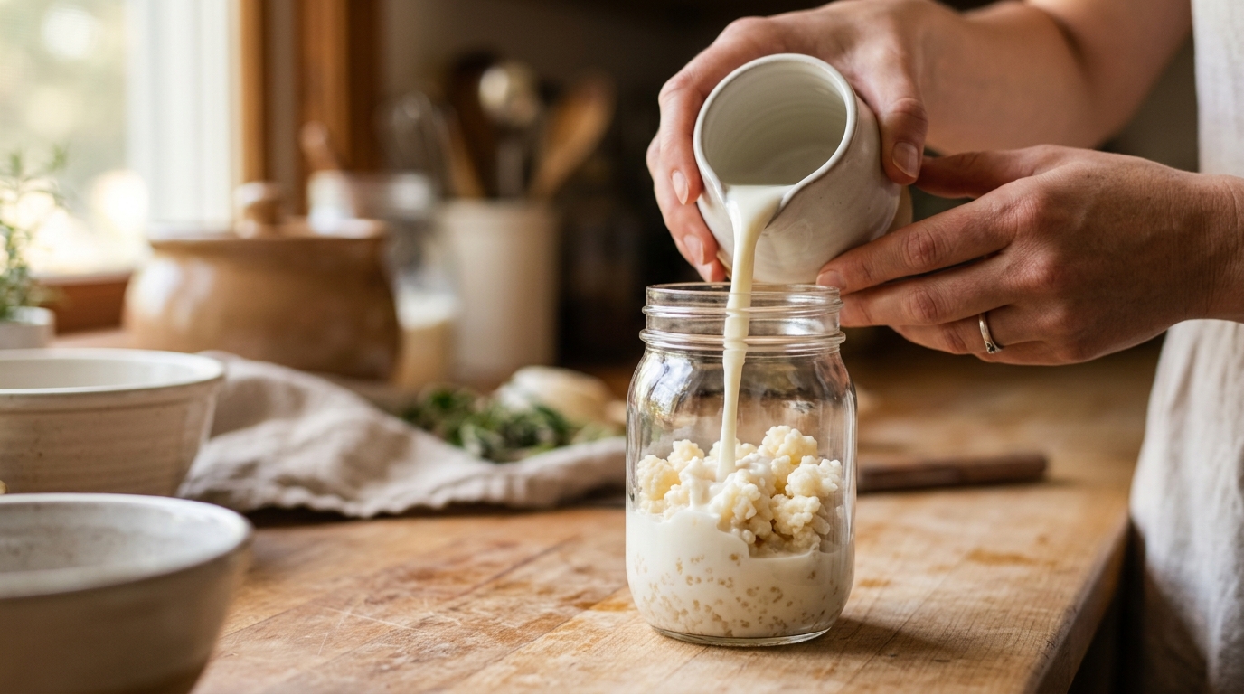 ¿Cómo reactivar los gránulos de kéfir después de almacenarlos?