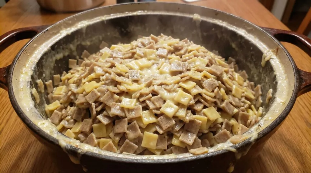 Crozets cuits, illustrant la portion idéale par personne.