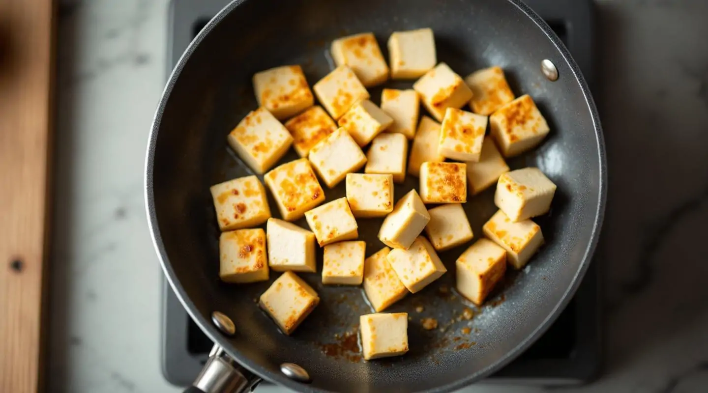 Cuire le tofu à la poêle sans huile