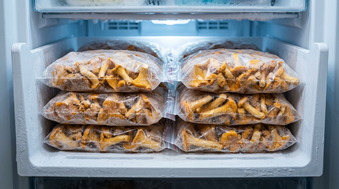 La vida útil de los rebozuelos congelados