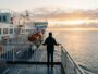 Ferry sailing peacefully on the calm sea