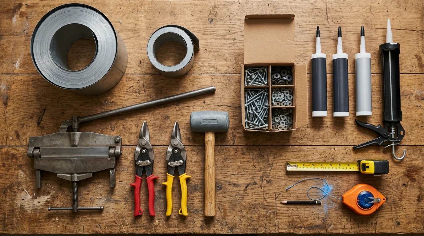 Les matériaux et outils pour un abergement en zinc Les matériaux et outils pour un abergement en zinc