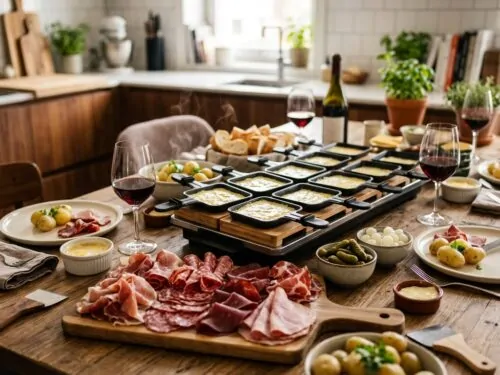 Tabla de embutidos para raclette con sus cantidades