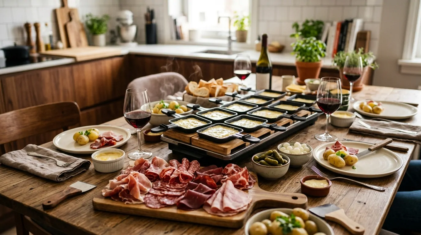 Plateau de charcuterie pour une raclette avec ses quantités