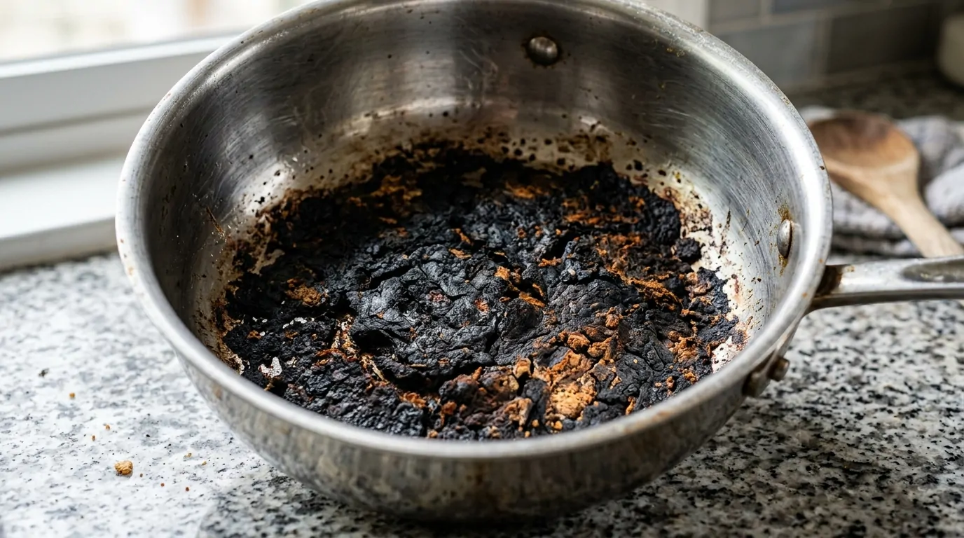 Pourquoi le fond de casserole brûlée accroche ?