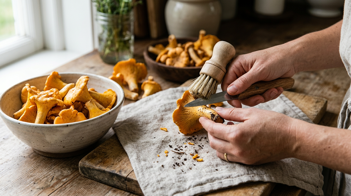 Prepara los rebozuelos antes de congelarlos