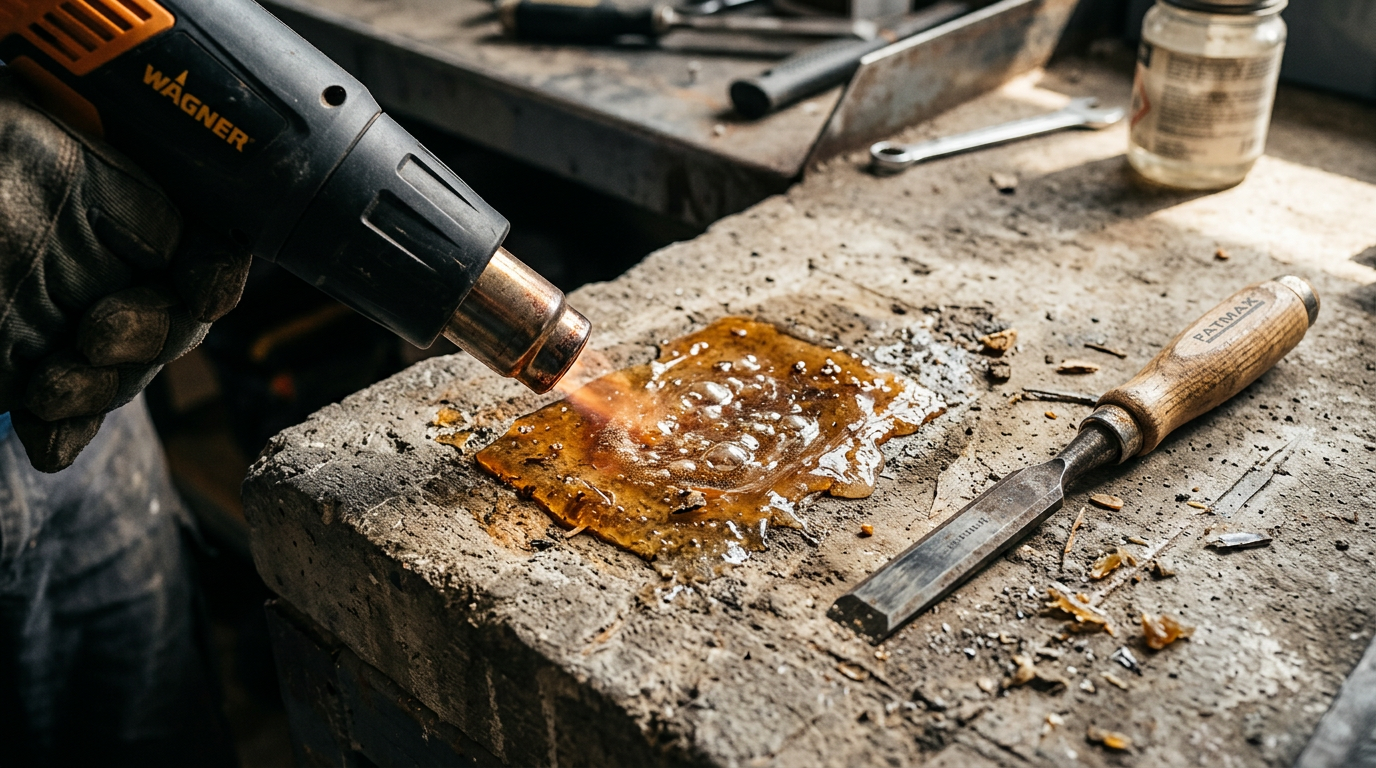 Soluciones de último recurso para resina endurecida