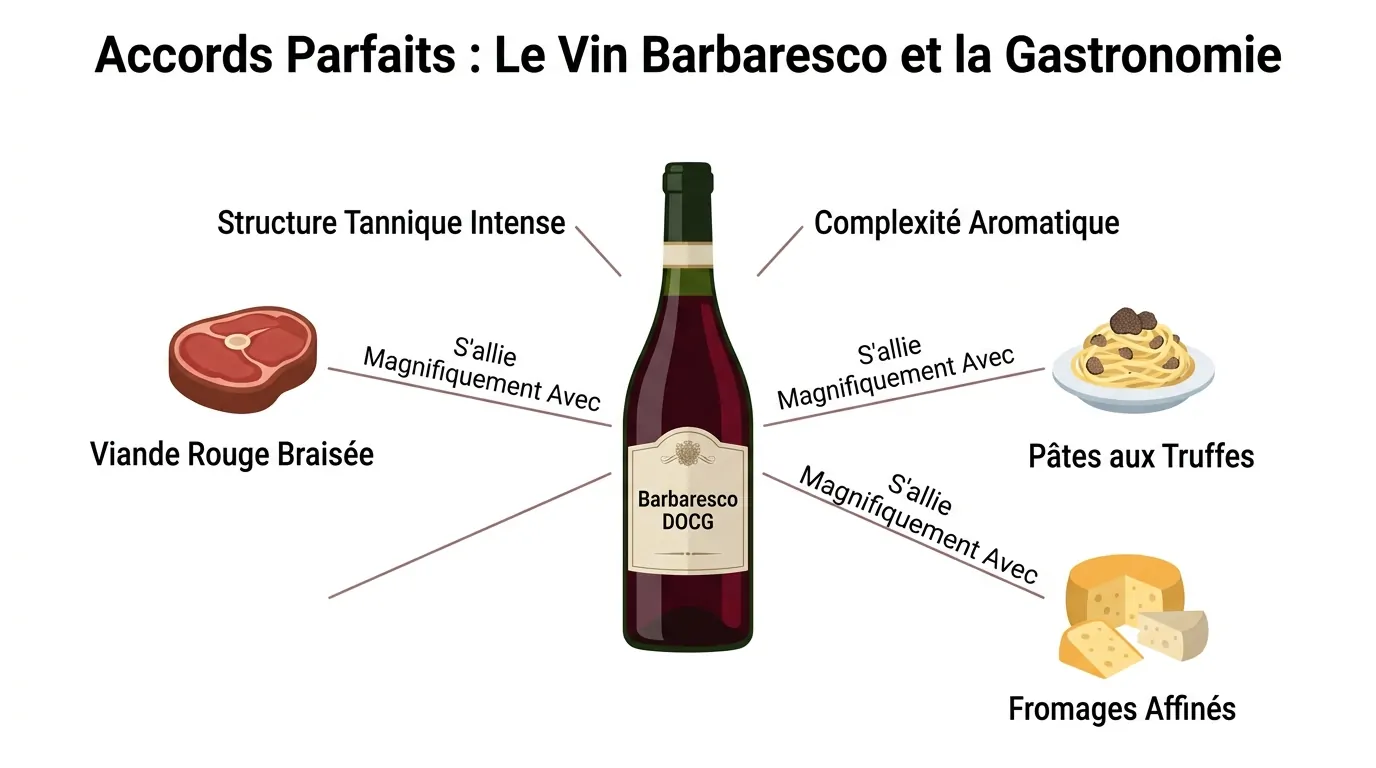 Copas de vino Barbaresco con exquisitos platos italianos