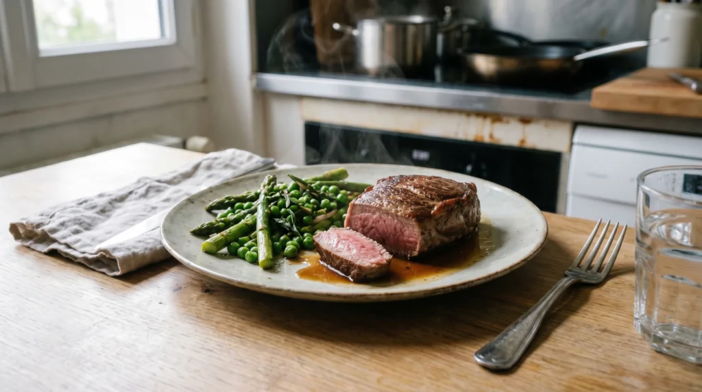 Receta de filete de ternera de primavera estilo araña