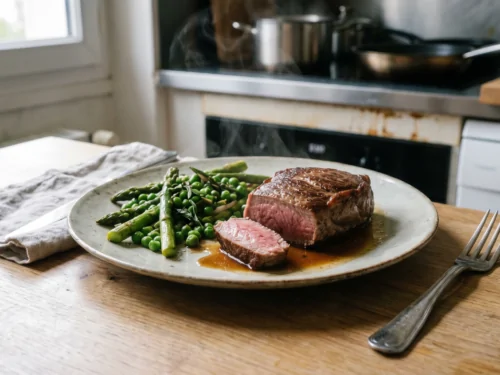 Receta de filete de ternera de primavera estilo araña