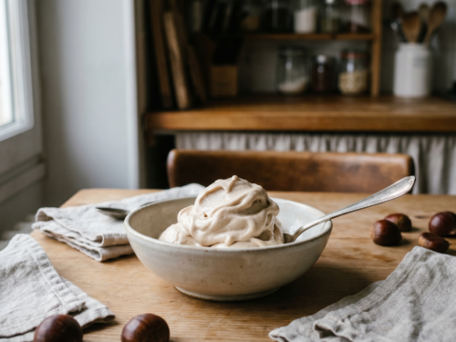 Receta de helado de crema de castañas sin heladera