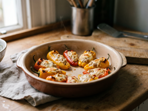 Recette de Mini poivrons farcis au thon pour tapas etc...