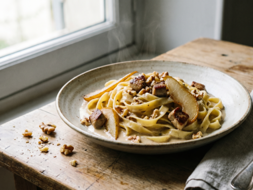 Receta de pasta con foie gras