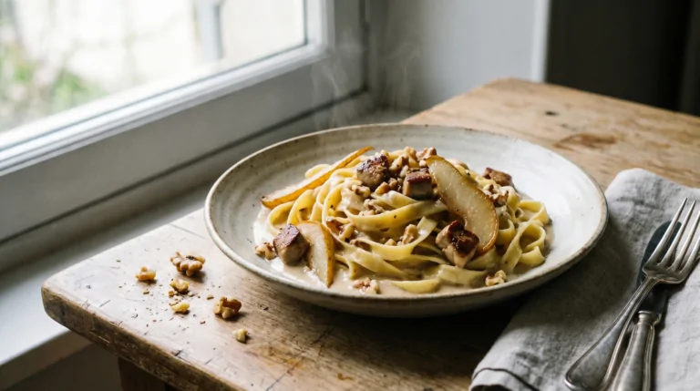 Receta de pasta con foie gras