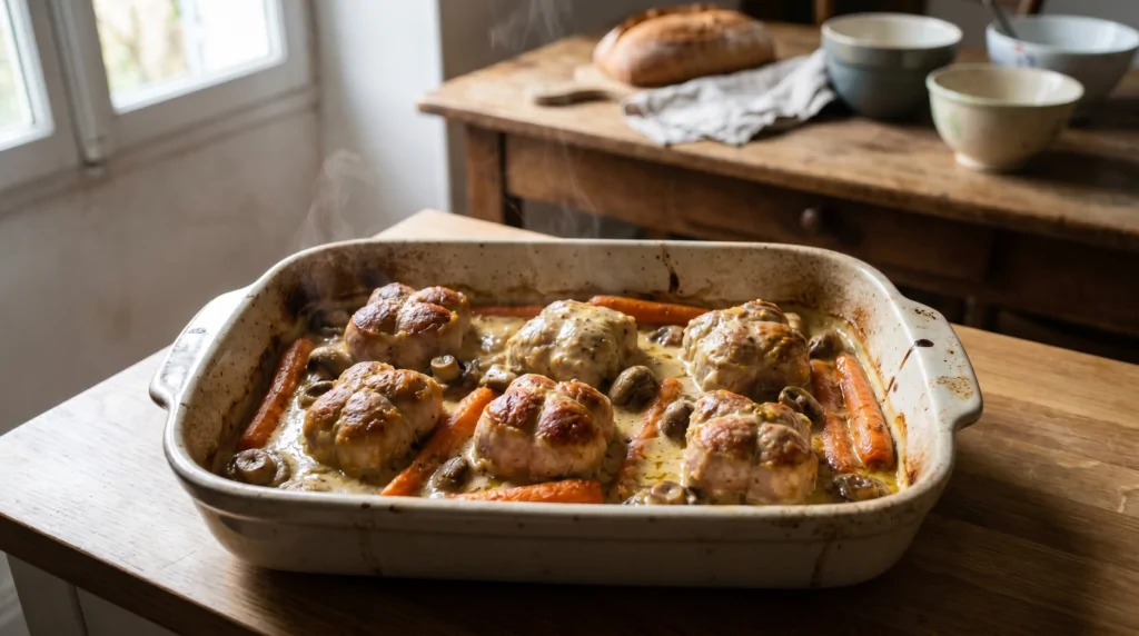 Receta de paupiette de cerdo al horno con mostaza