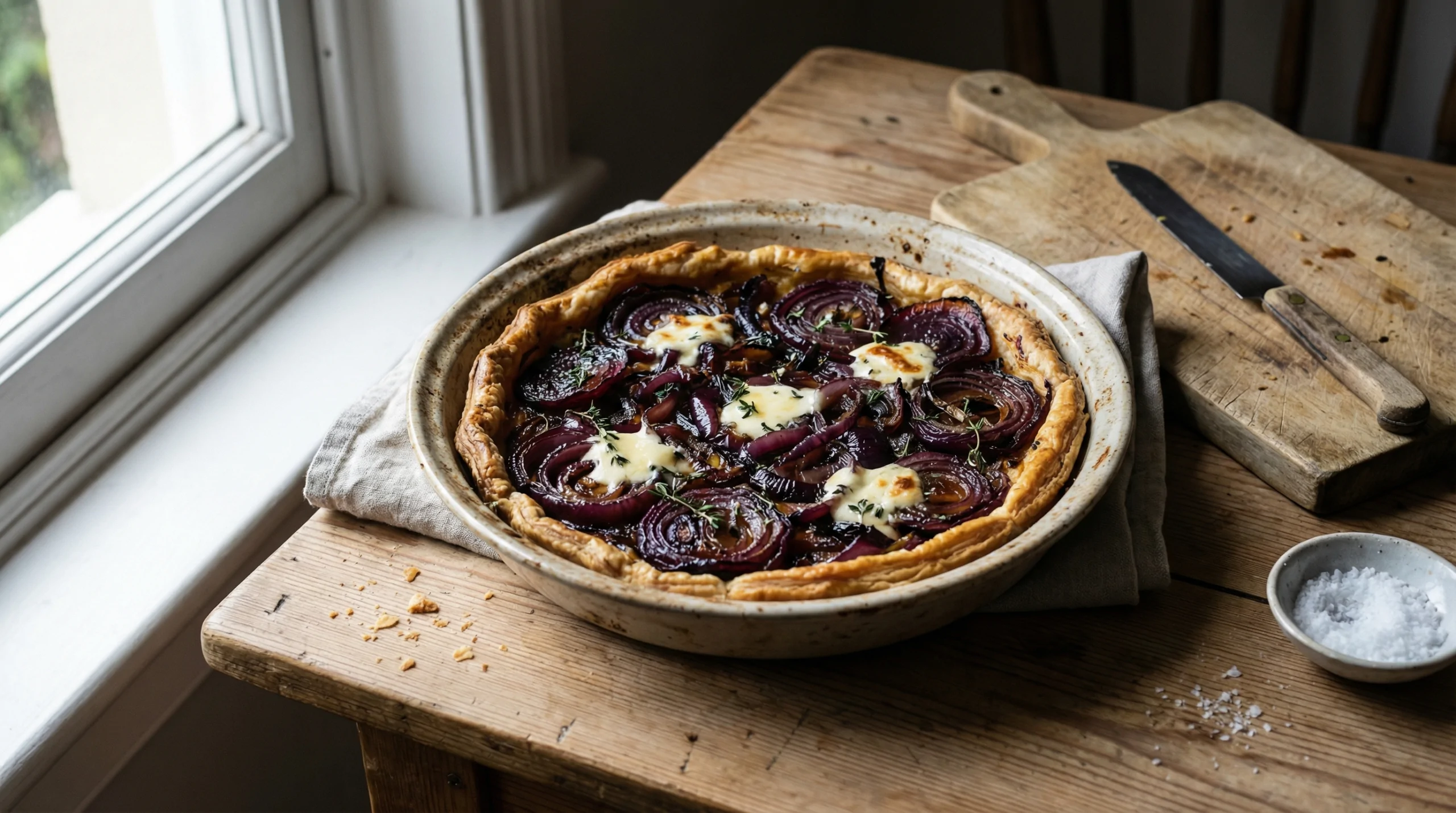 Recette de la tarte aux oignons rouges​