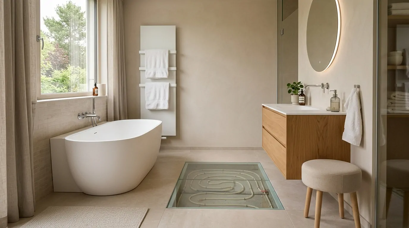 Baño contemporáneo y ultra cómodo