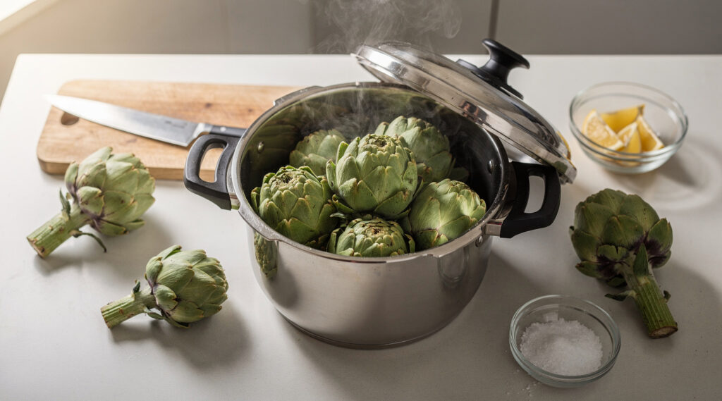 Tiempo de cocción de una alcachofa en una olla a presión Seb Clipso
