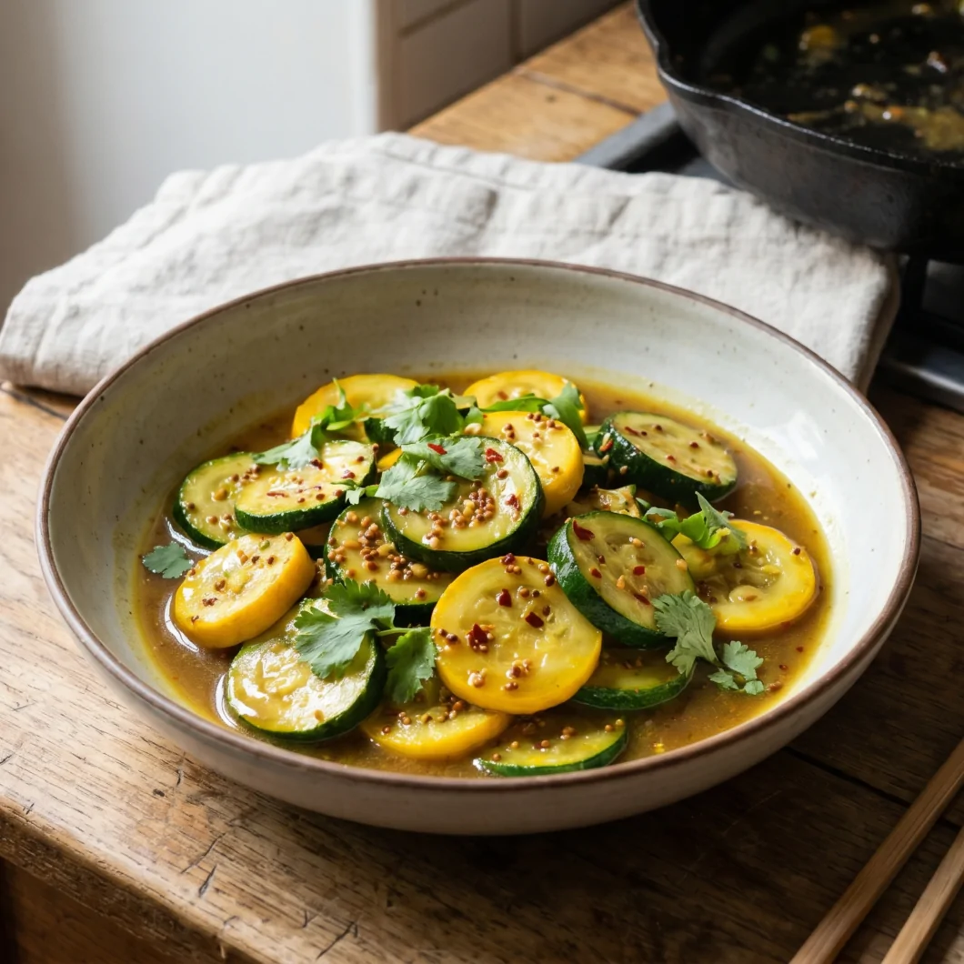 Courgettes aigre-douce au curry Courgettes aigre-douce au curry