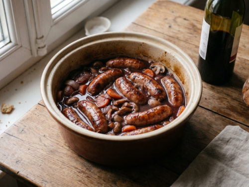 Recette de Diots au vin rouge