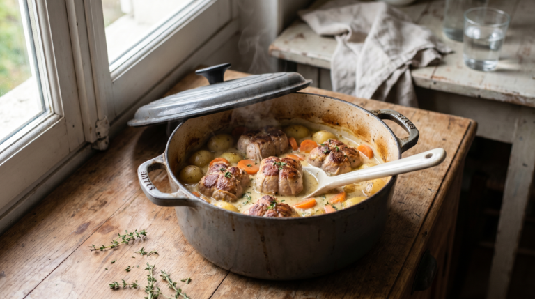 Receta de paupiette de cerdo con mostaza y vino blanco: mi receta de cocción lenta en cazuela