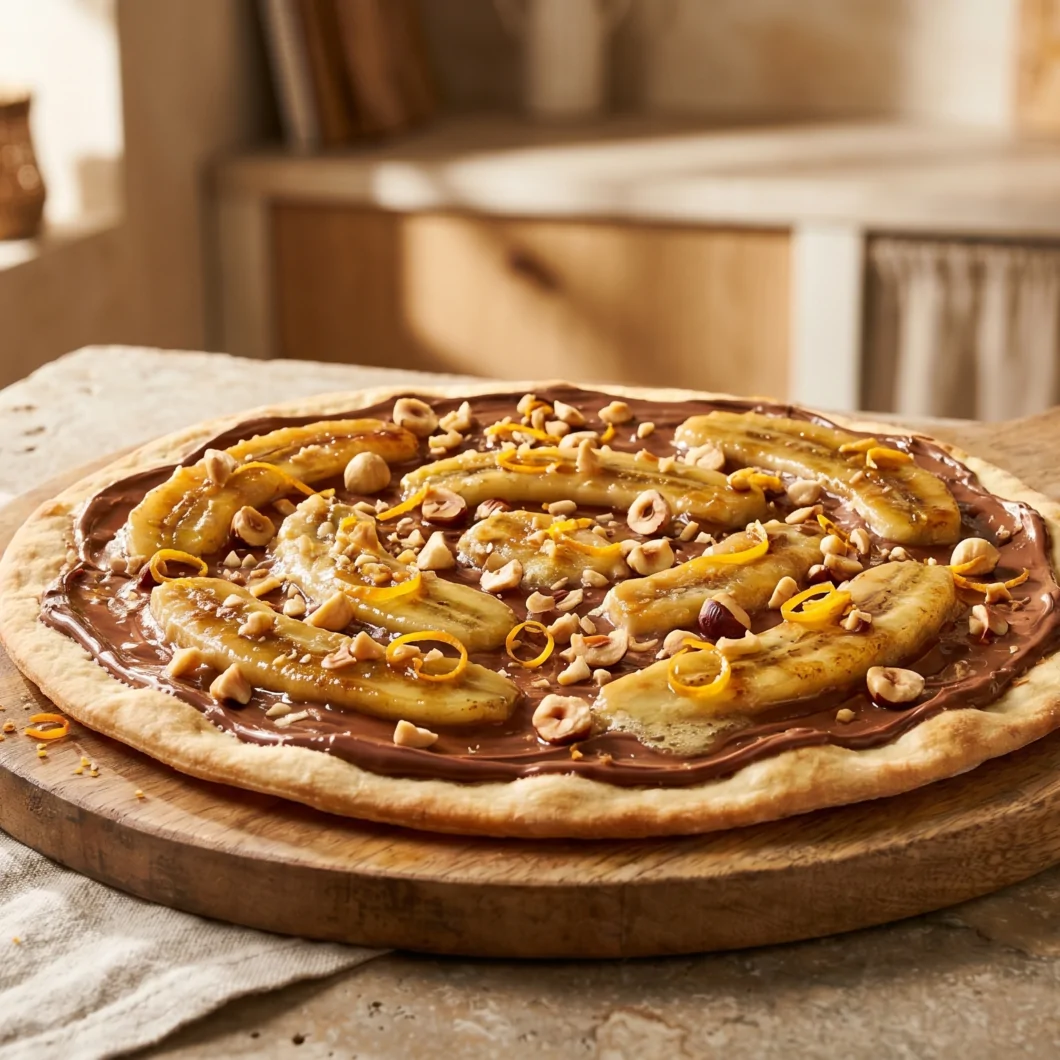 Pizza au nutella et banane
