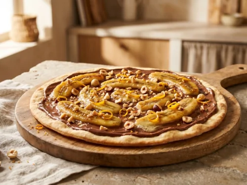 Pizza au nutella et banane