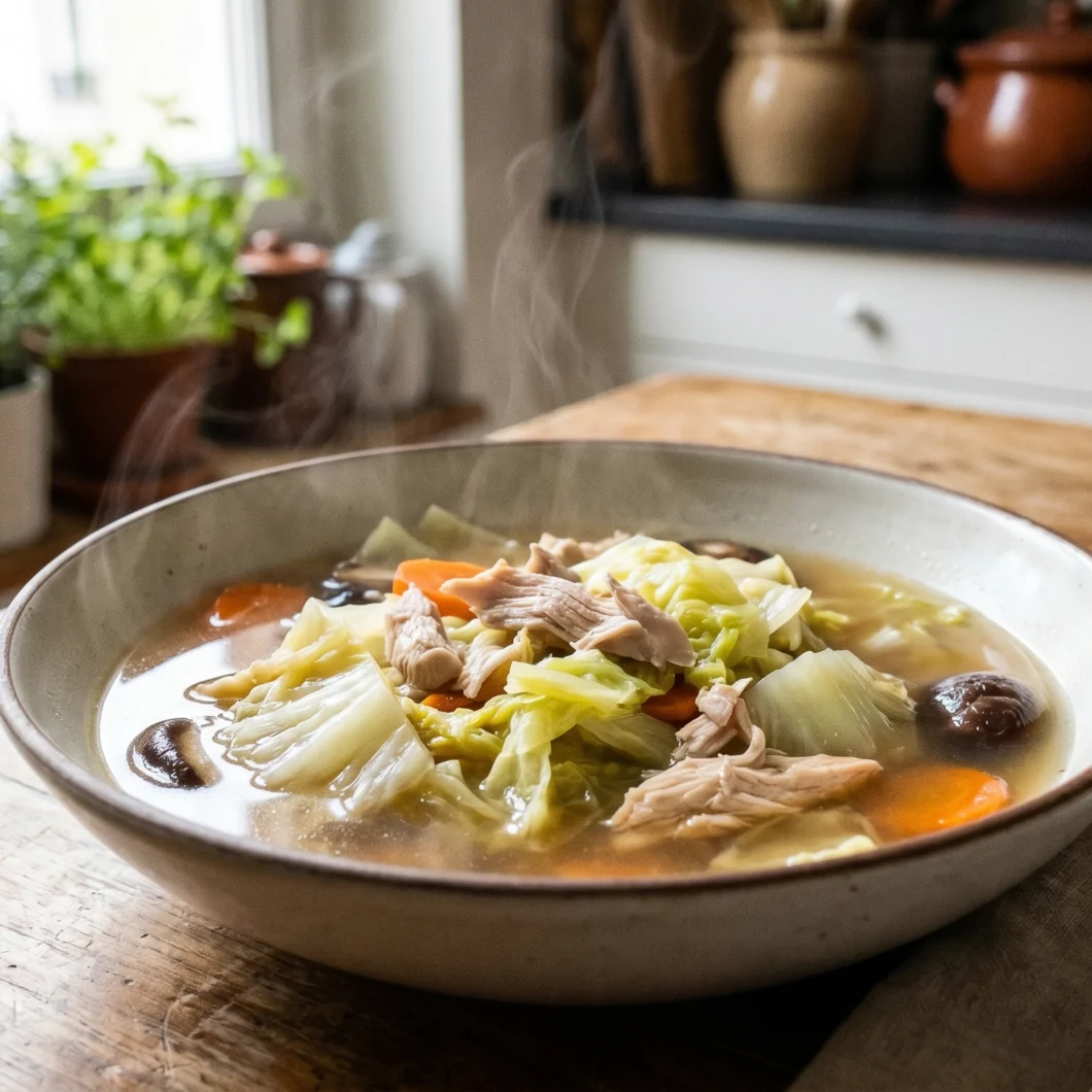 Soupe au chou chinois Soupe au chou chinois