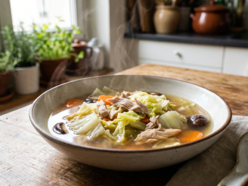 Recette de la Soupe au chou chinois