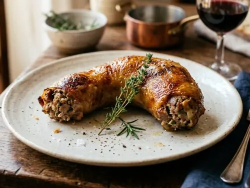 Rezept für gefüllte Entenhälse mit herzhafter Füllung