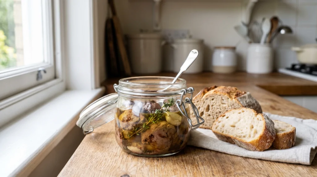 Fegato di pollo confit Ricetta per fegatini di pollo confit