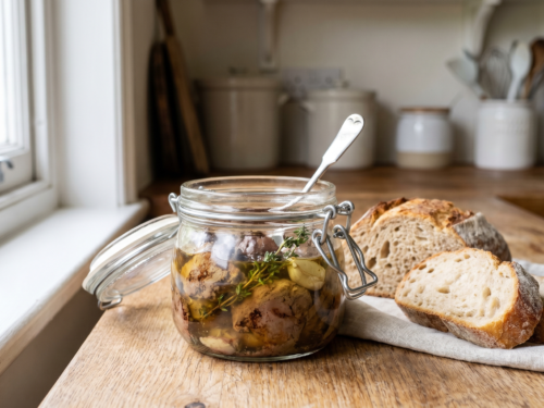 Rezept für konfierte Hühnerleber