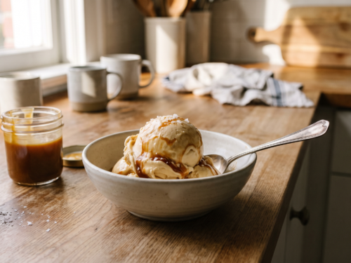 recette de la Glace au caramel beurre salé