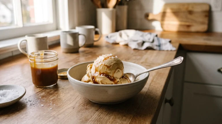 Glace au caramel beurre salé recette de la Glace au caramel beurre salé