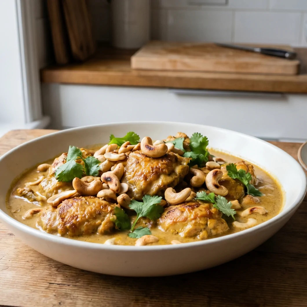 Poulet coco curry et noix de cajou Poulet coco curry et noix de cajou