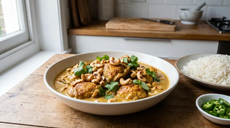 Poulet coco curry et noix de cajou Poulet coco curry et noix de cajou