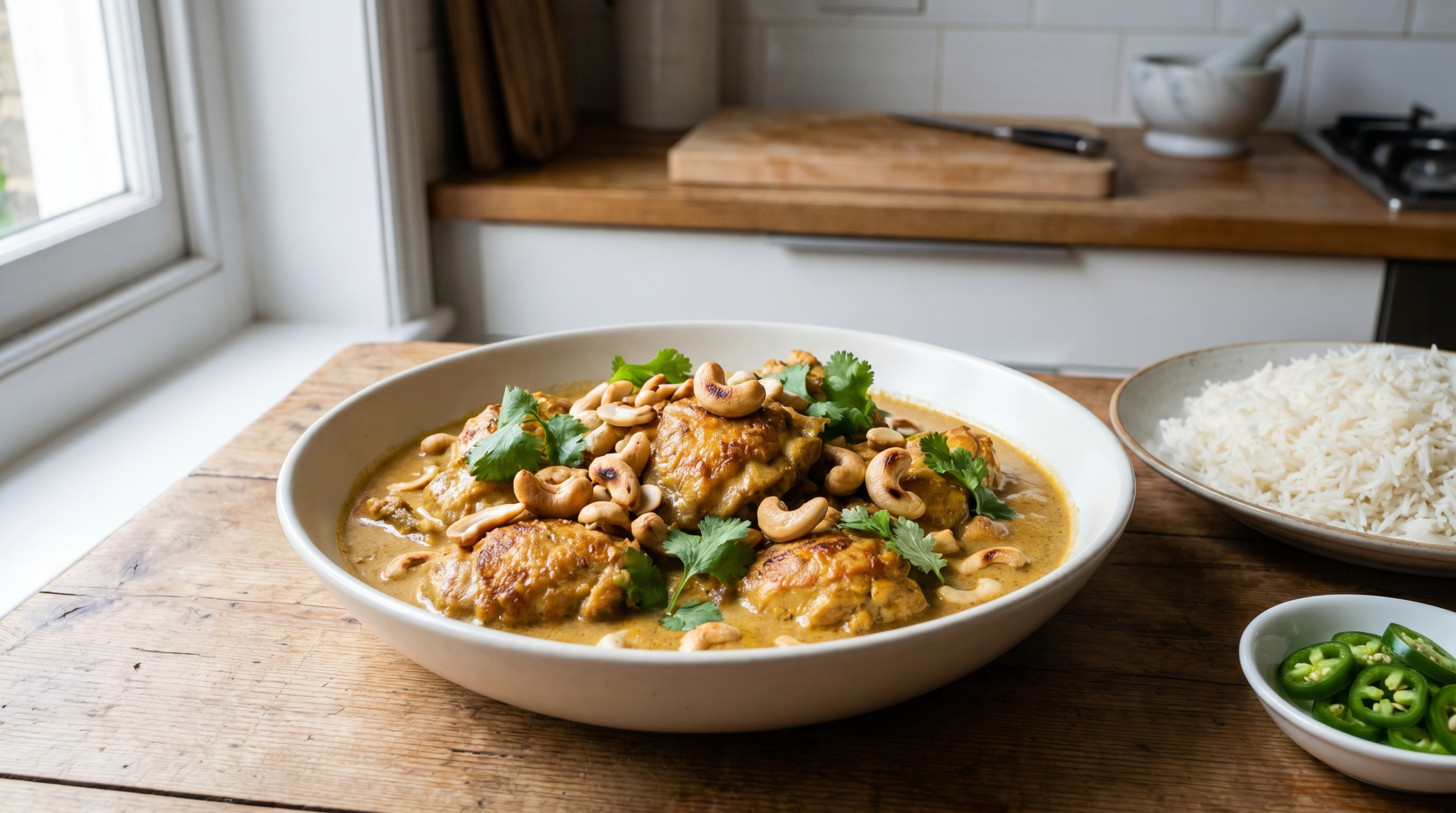 Poulet coco curry et noix de cajou Poulet coco curry et noix de cajou
