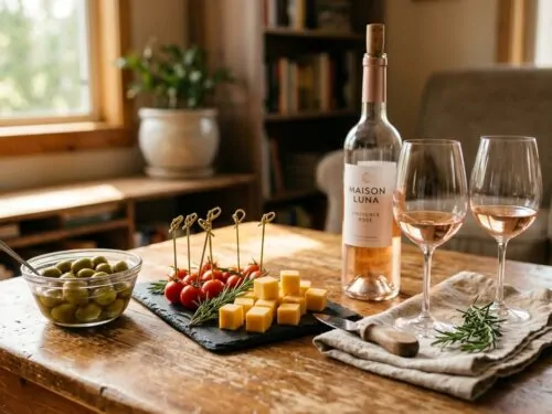 Apéritif maison avec plats simples et conviviaux
