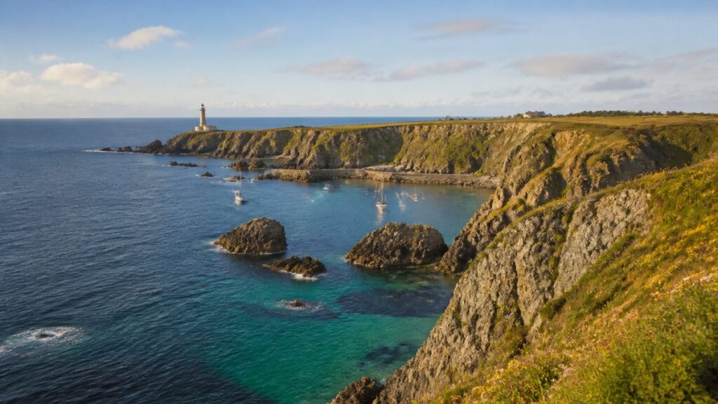 Rocky coast and turquoise coves of Belle-Île-en-Mer: an overview