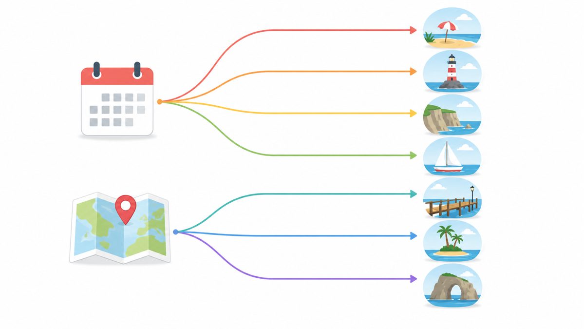 Combien de temps visiter Belle-Île-en-Mer selon profil Comparatif visuel des durées de séjour possibles à Belle-Île-en-Mer