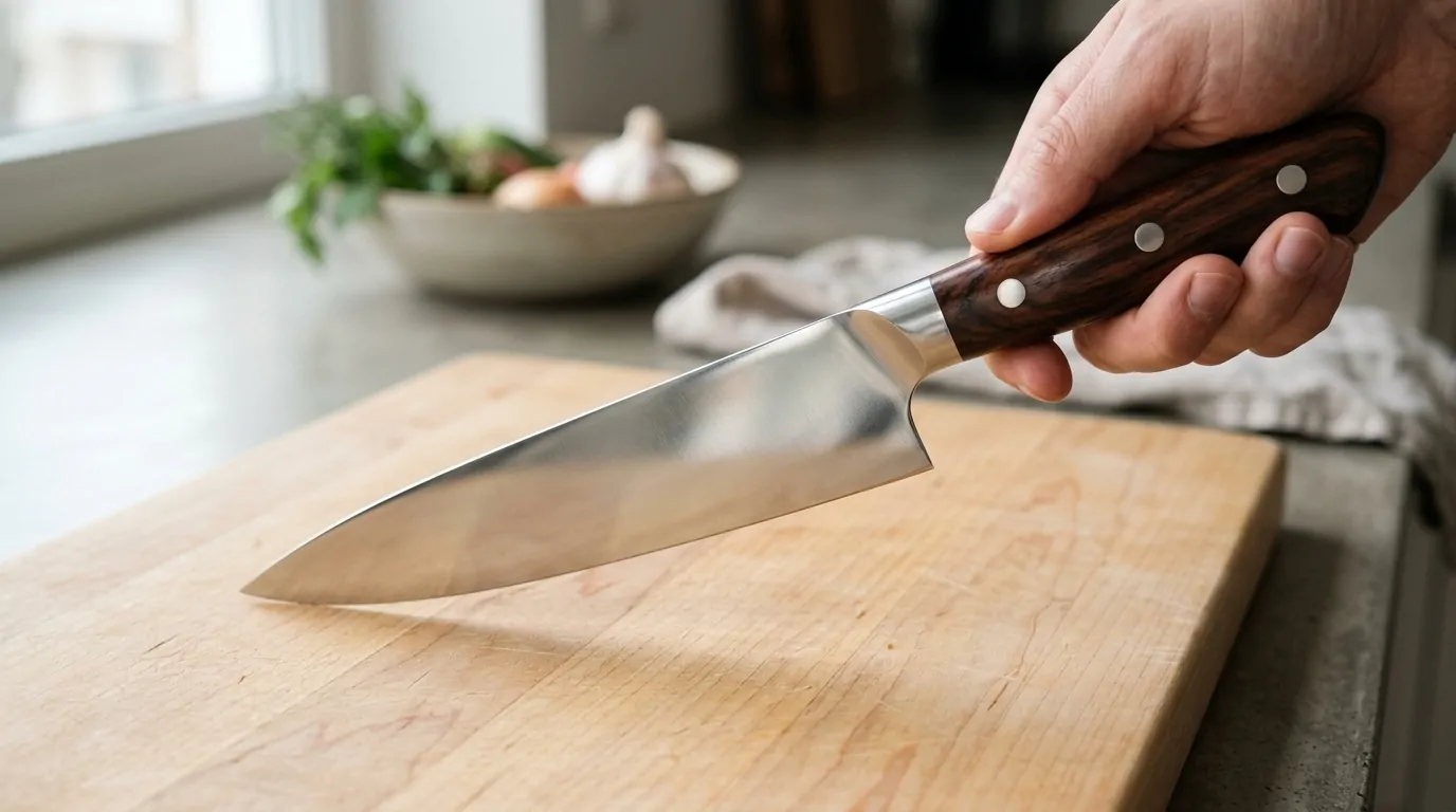 L’ergonomie du manche et la qualité de l’acier d'un couteau de cuisine L’ergonomie du manche et la qualité de l’acier d'un couteau de cuisine