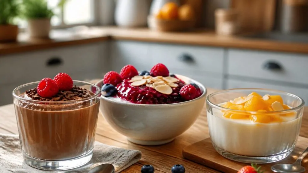 Una selección de postres sin azúcar añadido, aptos para diabéticos, sobre una mesa