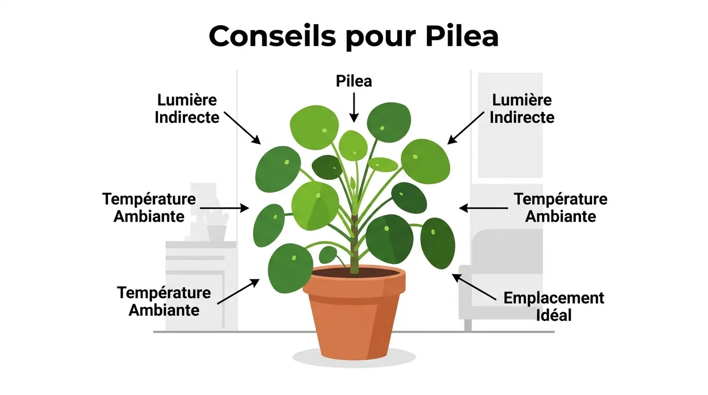 Les besoins essentiels du pilea en matière d’exposition et température Besoins essentiels du pilea en matière d’exposition et température