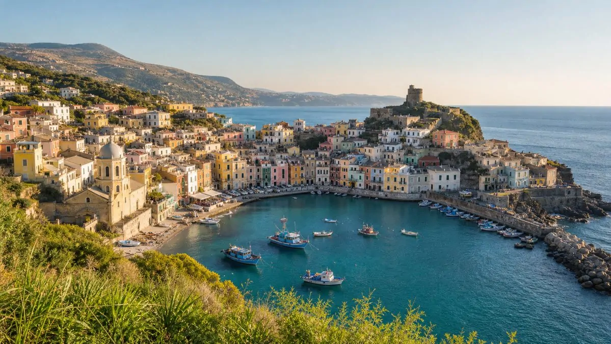 Escapade à Villefranche-sur-Mer Petit port méditerranéen avec maisons colorées construites en amphithéâtre autour de la rade