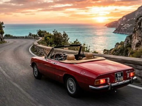 Voyage en voiture à travers des paysages magnifiques