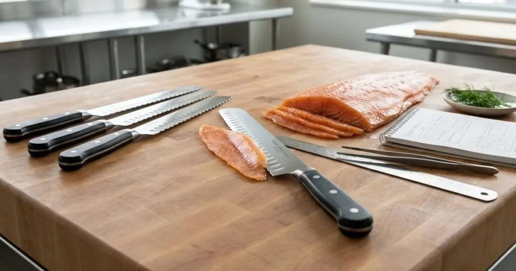 matériel pour lever les filets d’un poisson entier