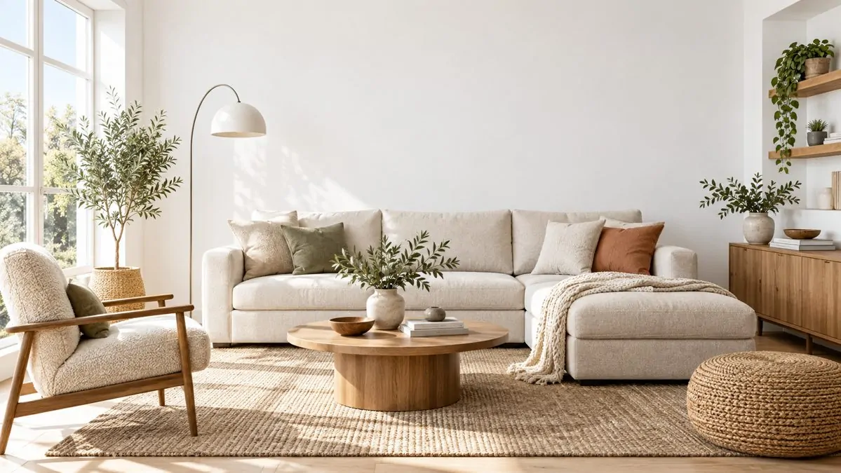 Mur blanc propre dans un salon lumineux Mur blanc fraîchement nettoyé dans un salon lumineux et minimaliste
