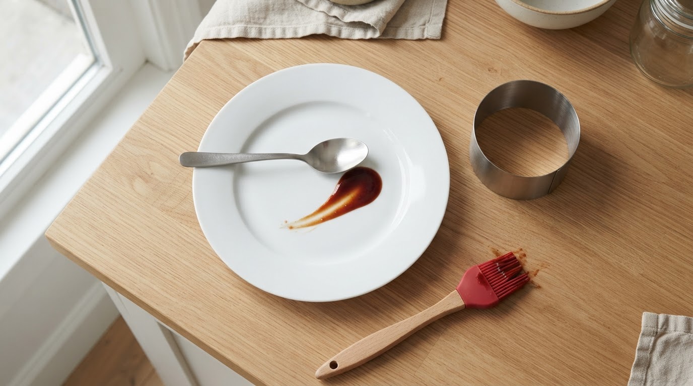Outils simples pour dresser une assiette Cercle à emporte-pièce, pinceau en silicone et cuillère pour dresser une assiette sans matériel professionnel